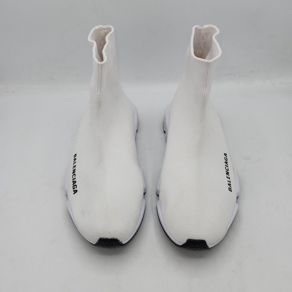 Luxury Trendy White Speed Stretch-Knit Sneakers Size 36 - Picture 15 of 15